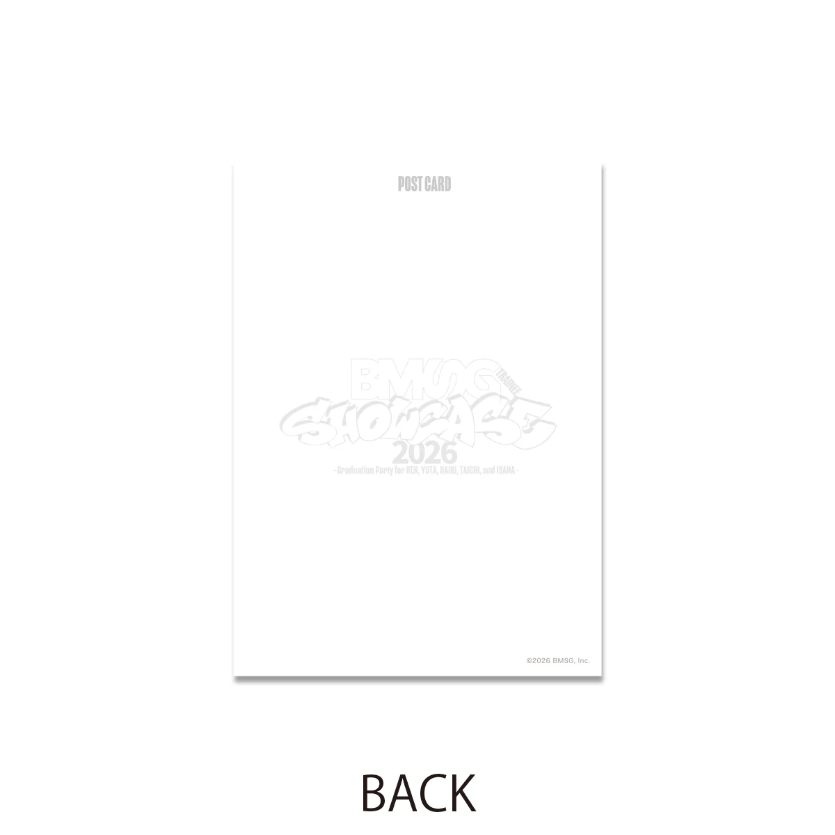 [BMSG TRAINEE SHOWCASE 2026] 高校卒業メンバーポストカードセット - Image 3