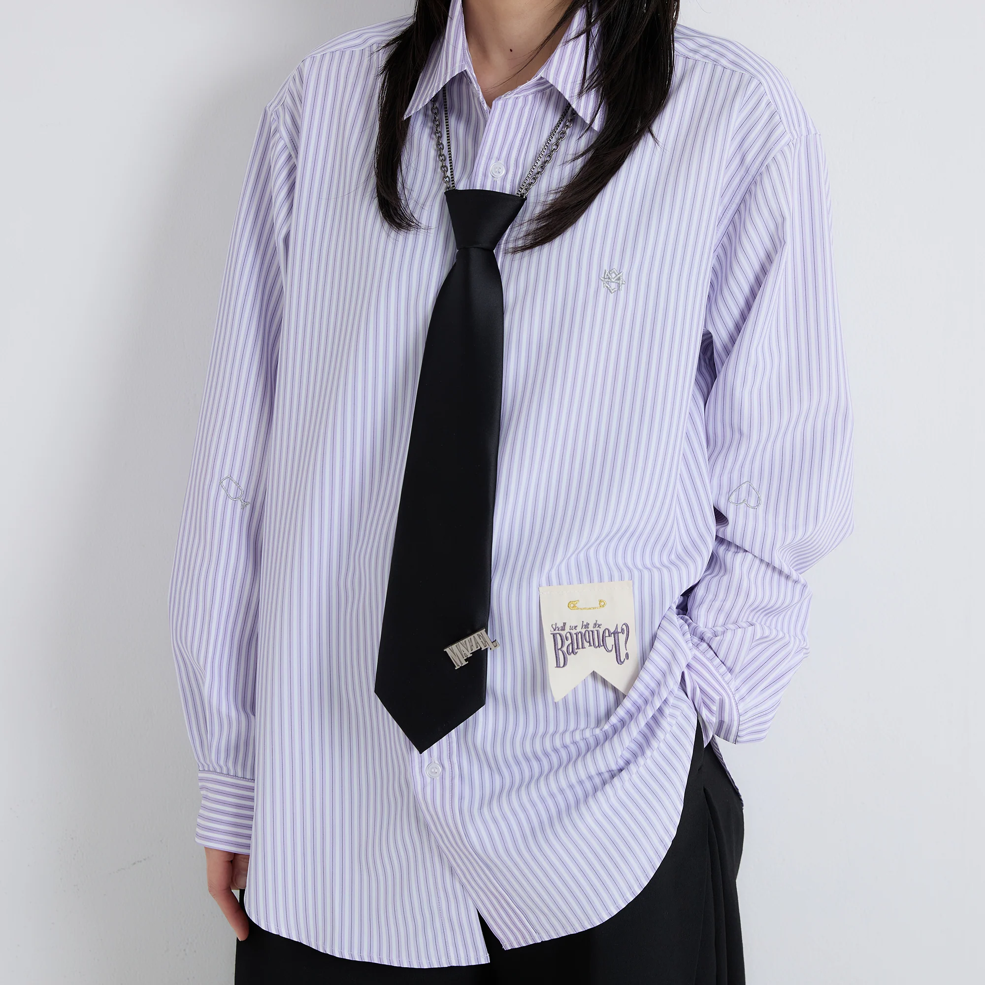 [Shall we hit the Banquet?] ネクタイネックレス BLACK - Image 10