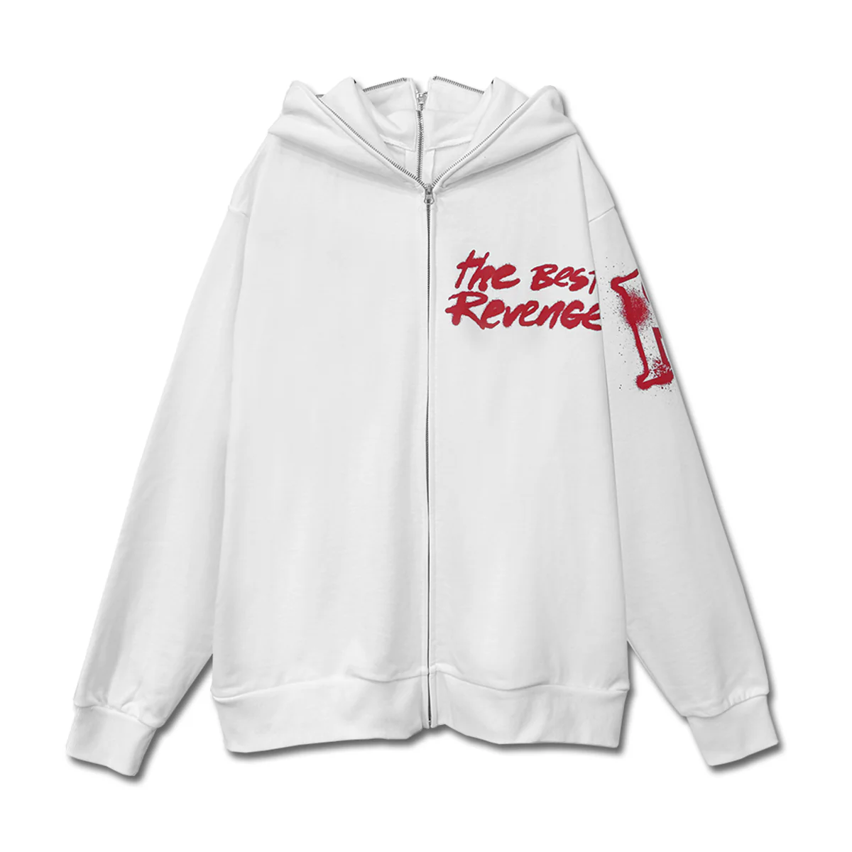 スプリット ジップパーカー WHITE