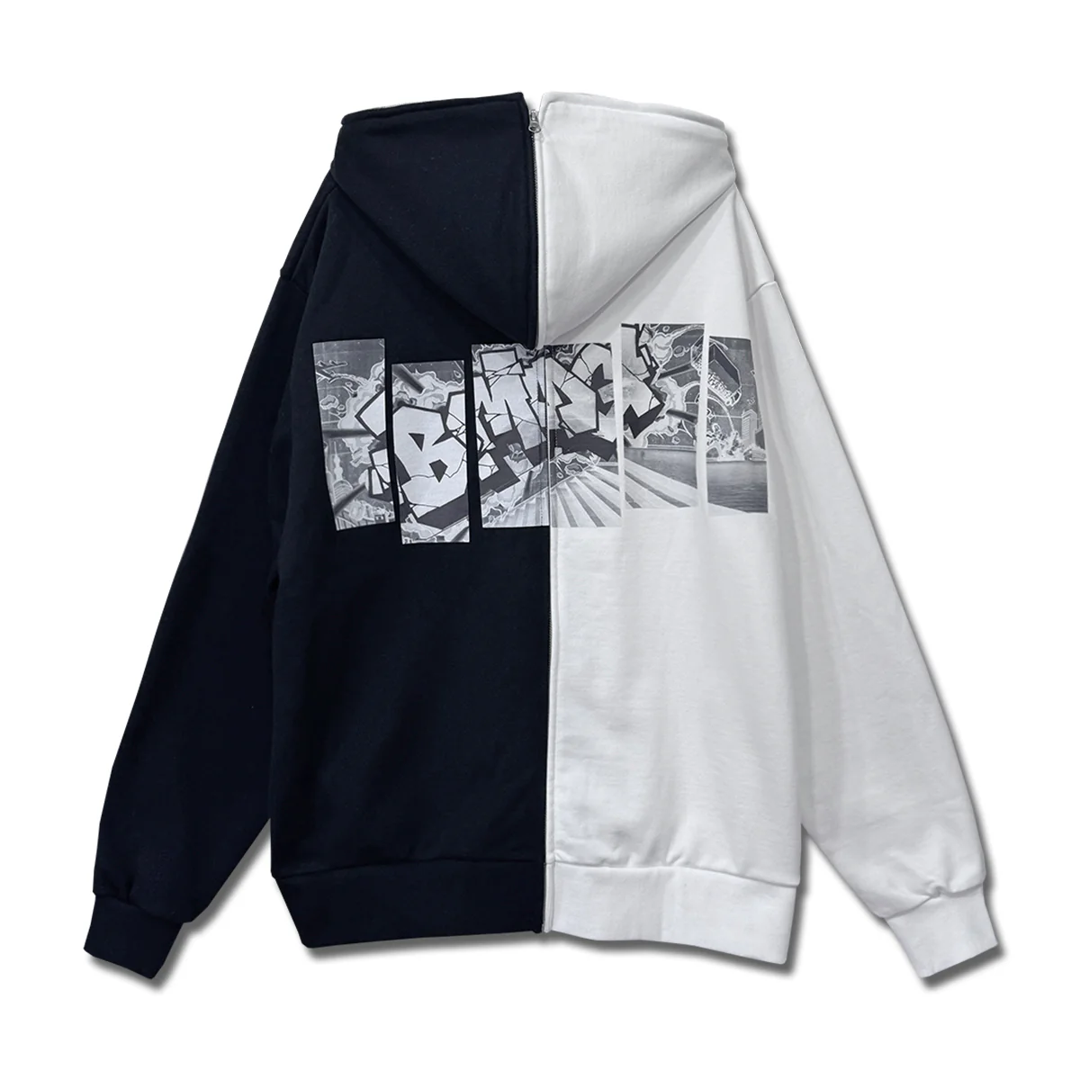 スプリット ジップパーカー WHITE - Image 7